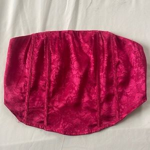 12th Tribe St. Barts Fuchsia Jacquard Corset Top